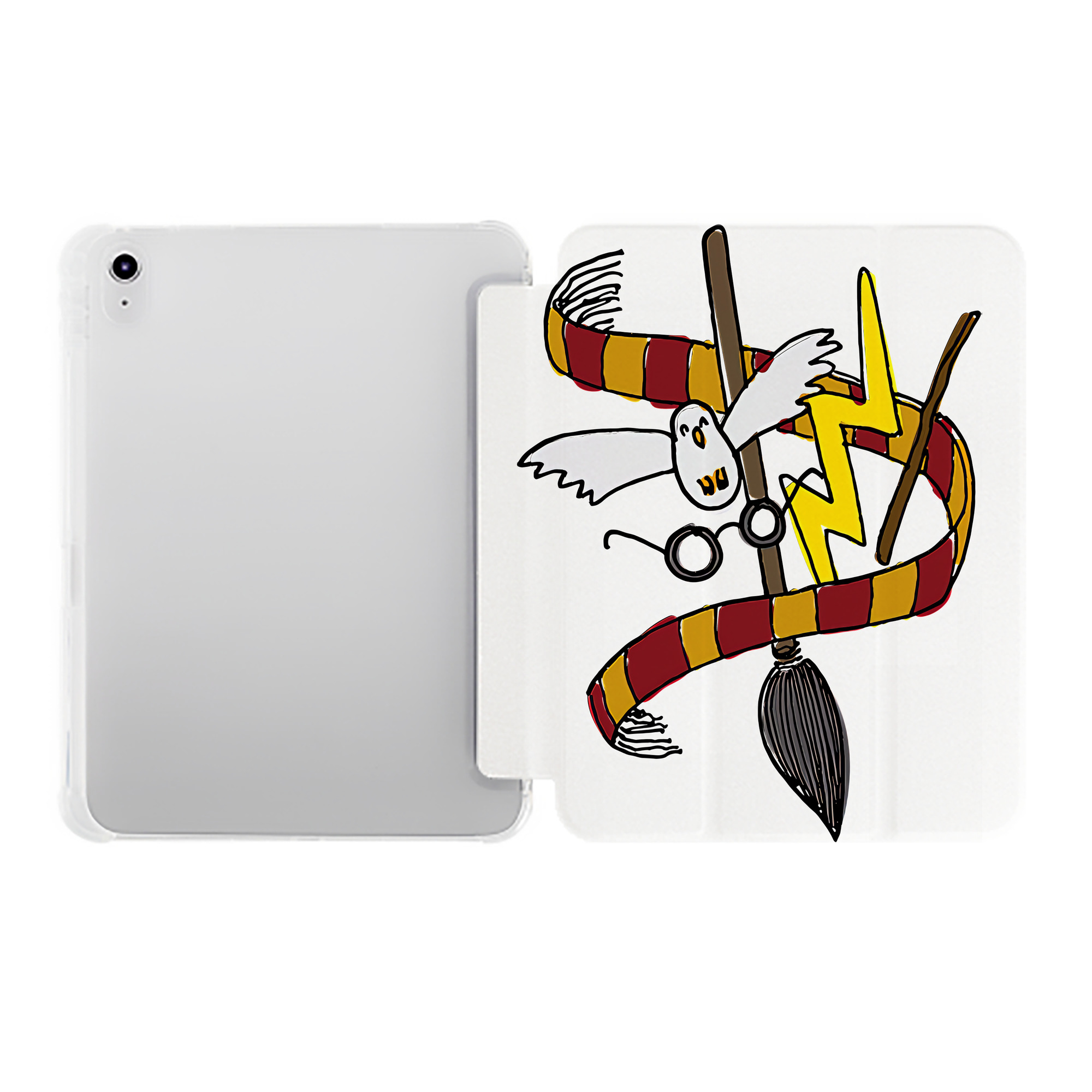 （画像用） Harry Potter ハリー・ポッターシリーズ IPad ケース ペン収納付き 三つ折りスタンド PUレザー×シリコン 対応機種9.5/10.5/10.9インチ